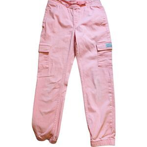 Levi's Girl's High-Rise Cargo Jogger Pants Pink Size 10 Elastic Waistband